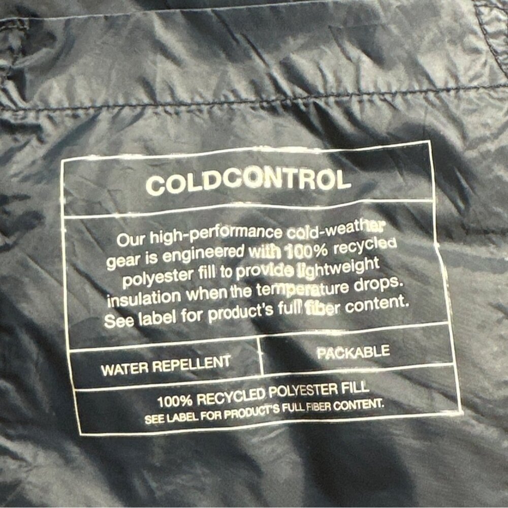 Gap Men's ColdControl Lightweight Puffer Nylon Black Grass Size Small Gorpcore - Picture 3 of 7
